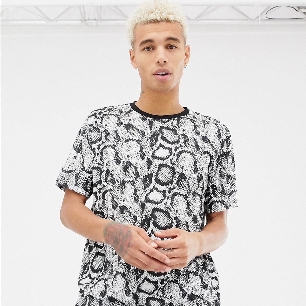 Snakeskin T-Shirt print Size S Men